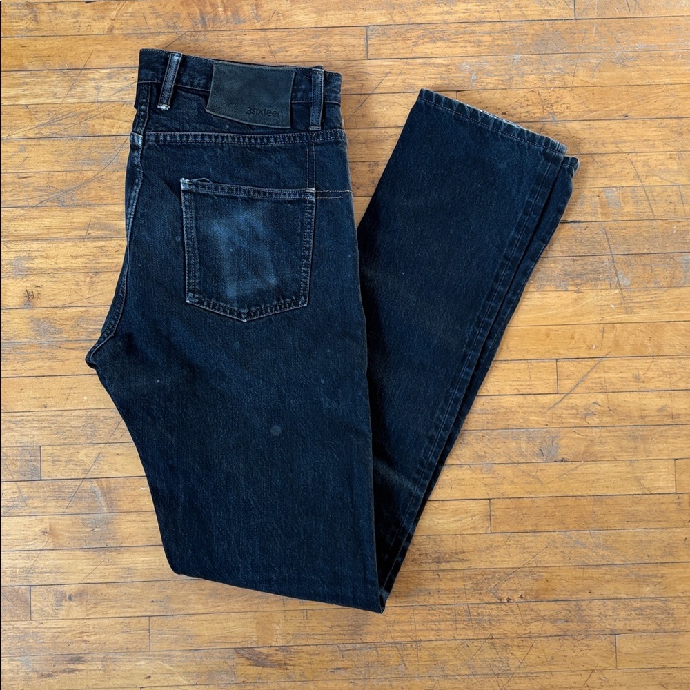 3sixteen faded black selvedge jeans 32x35